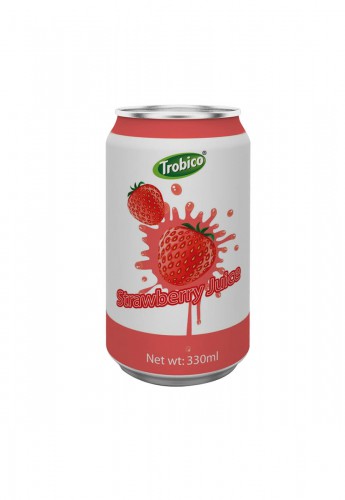 330ml alu can Strawberry Juice Drink 1