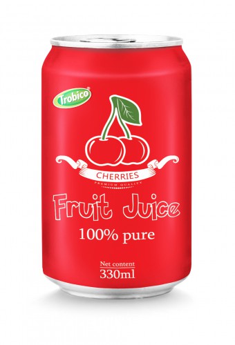 330ml aluminum can 100 pure cherry juice