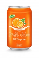 330ml aluminum can 100 pure orange juice