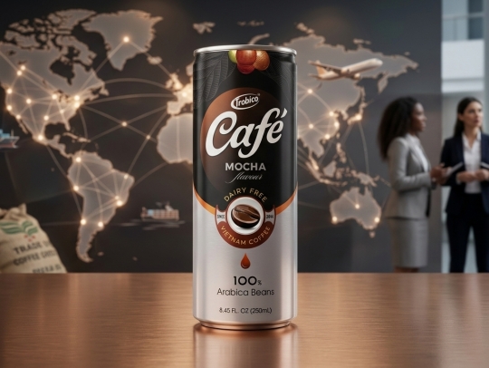 Ready-to-drink Mocha Arabica coffee in cans