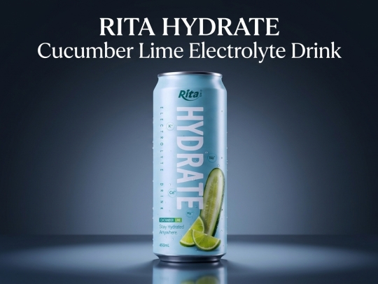 RITA HYDRATE Cucumber Lime Electrolyte Drink: New Innovation for the Americas Market