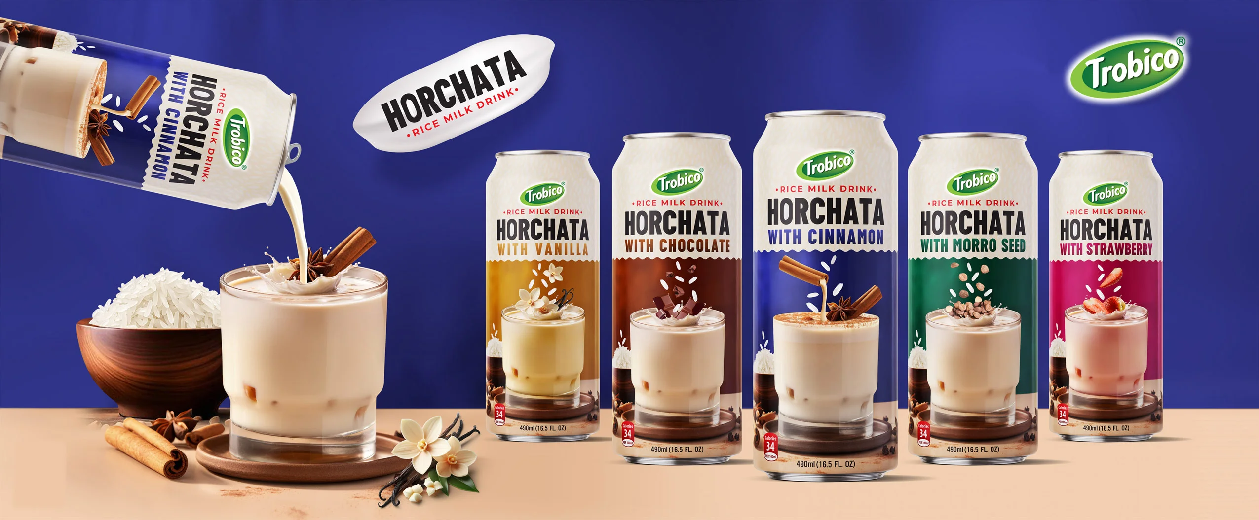 Design Horchata Rice milk drink 490ml can 01