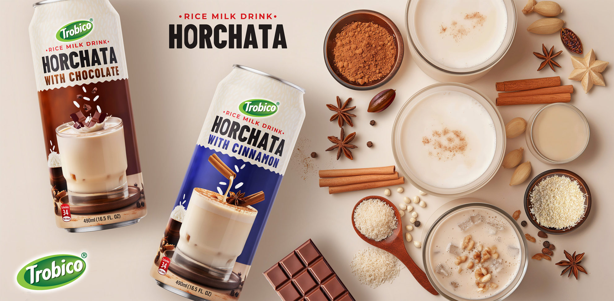 Design Horchata Rice milk drink 490ml can 02