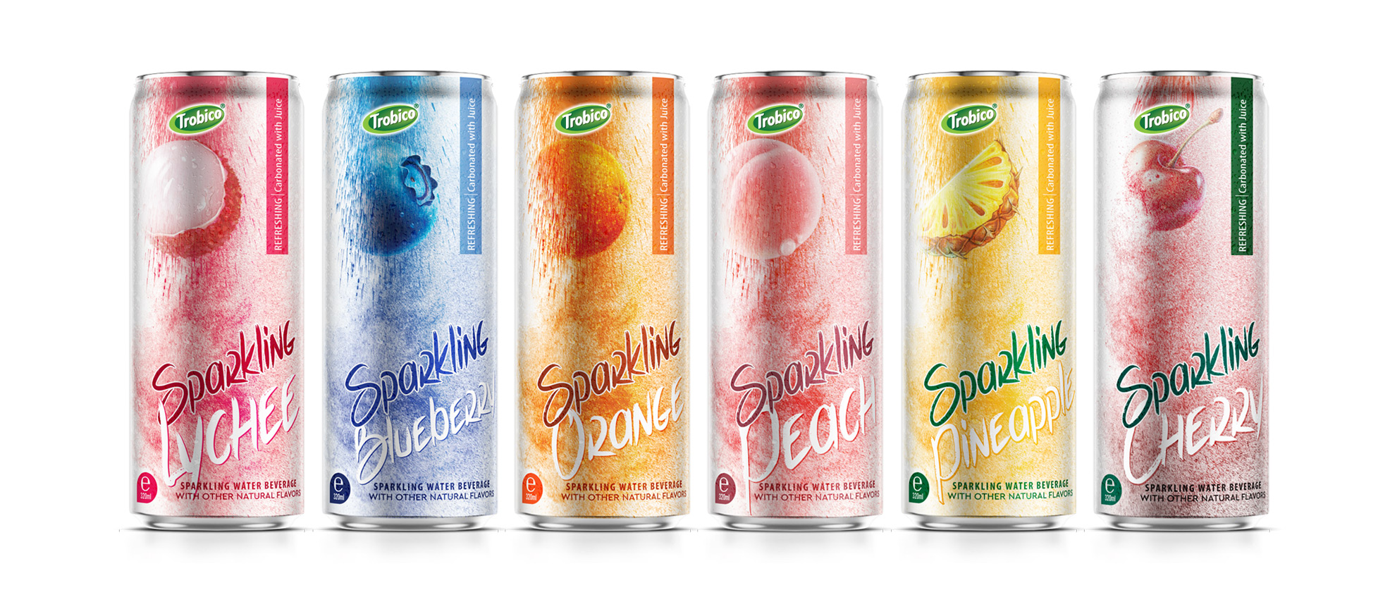 series 6 flavors Sparkling 320ml Trobico 1