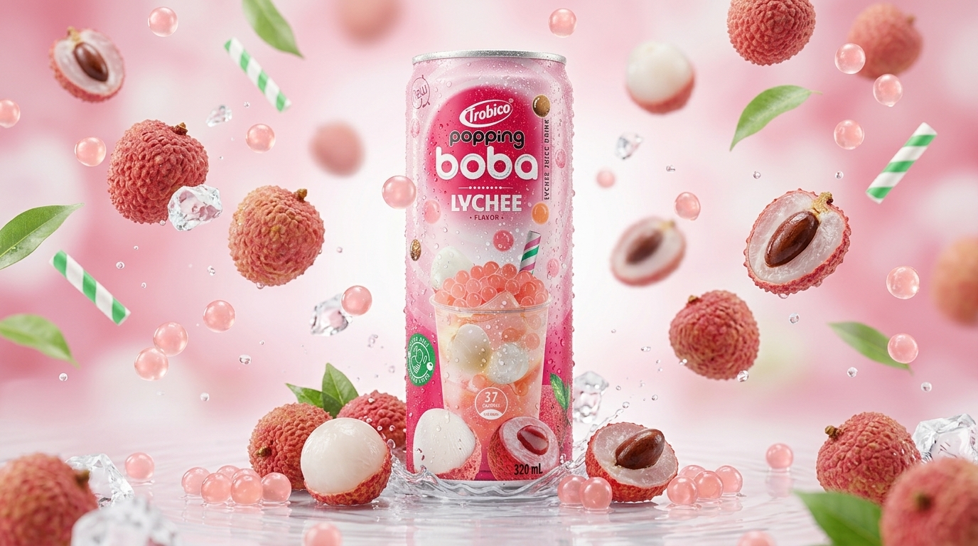 Trobico Lychee Popping Boba Juice