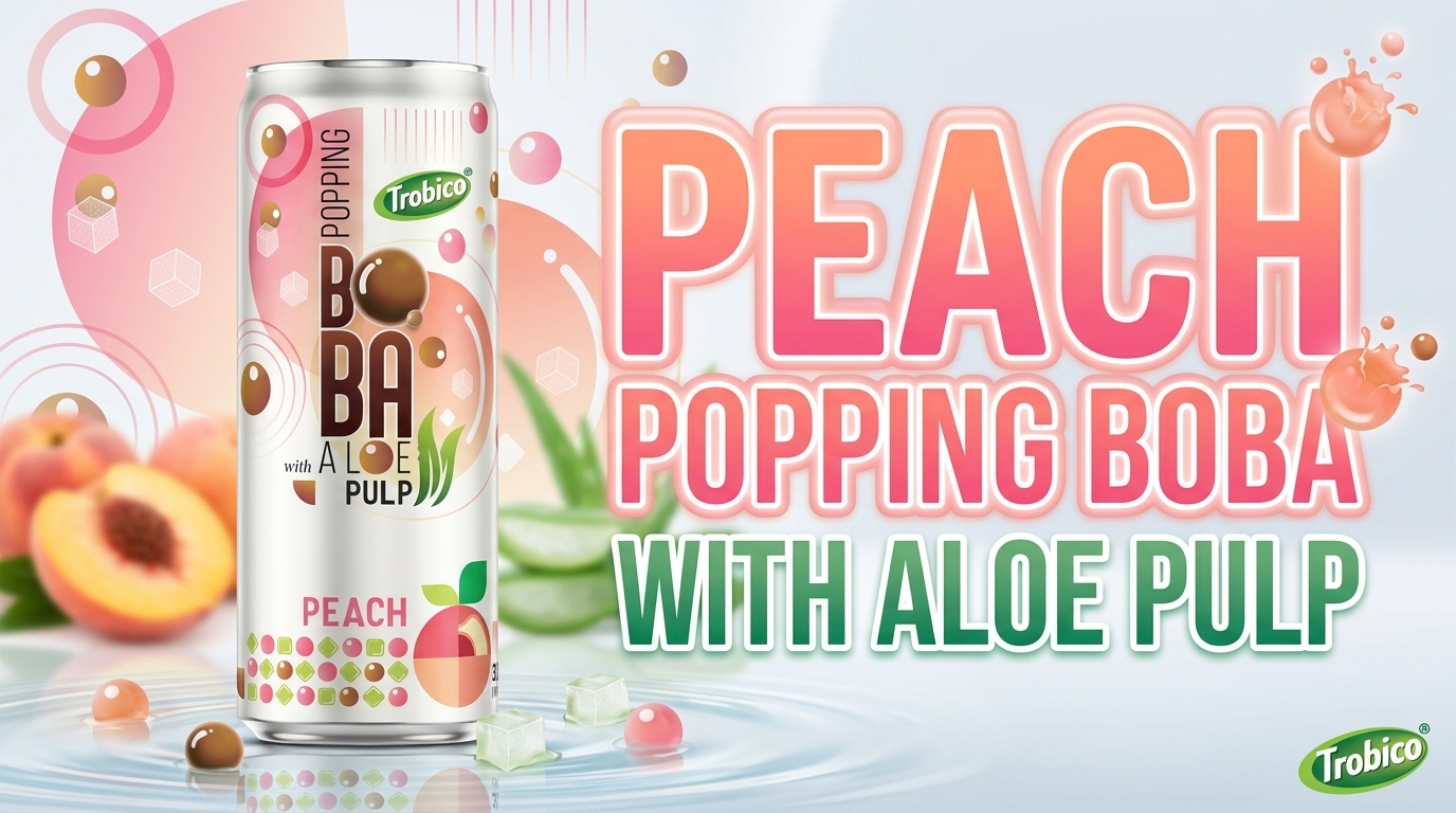 Boba tea peach 1