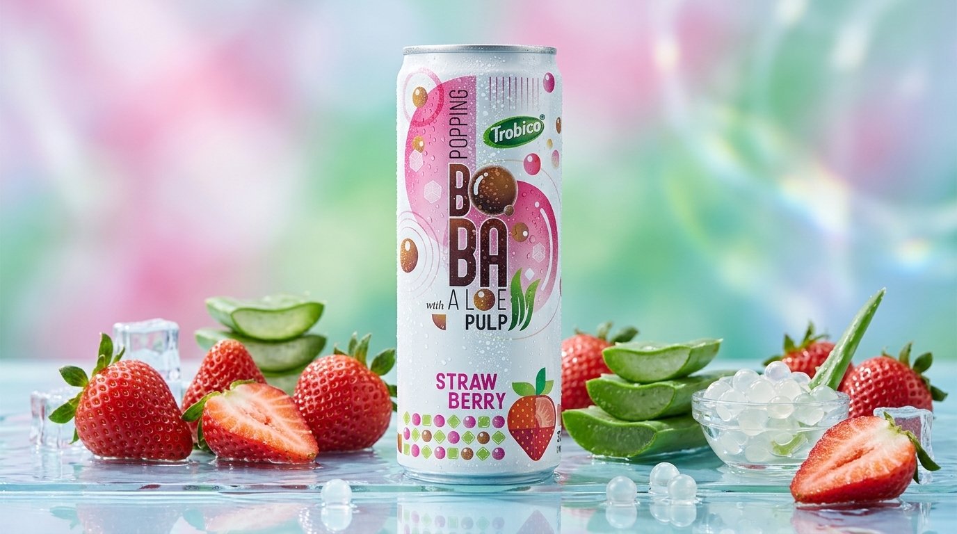 Boba tea strawberry