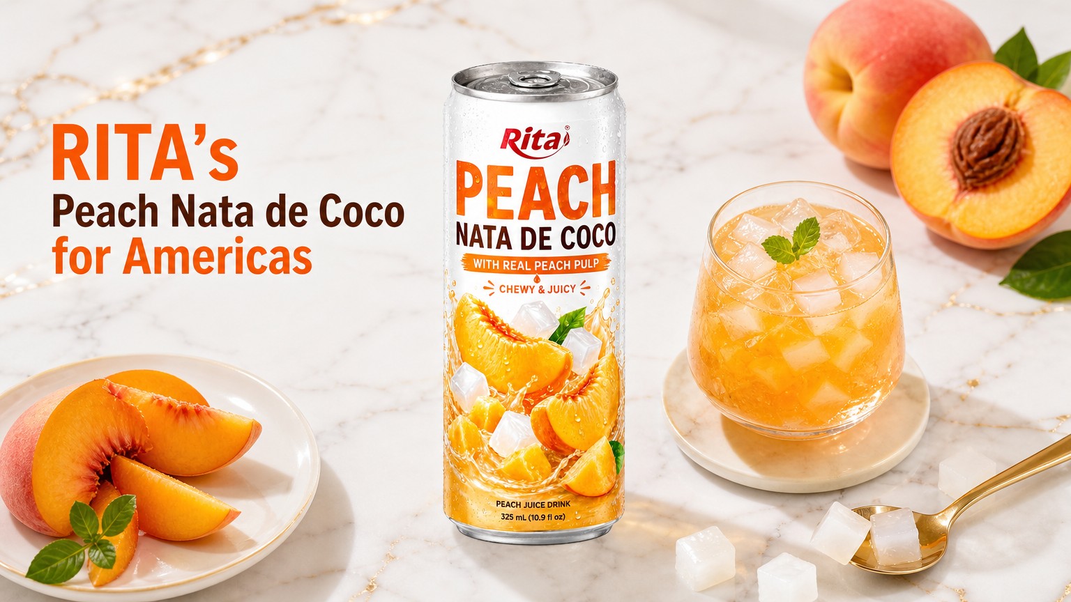 RITA's Peach Nata de Coco Brings Authentic Texture to the Americas Beverage Market