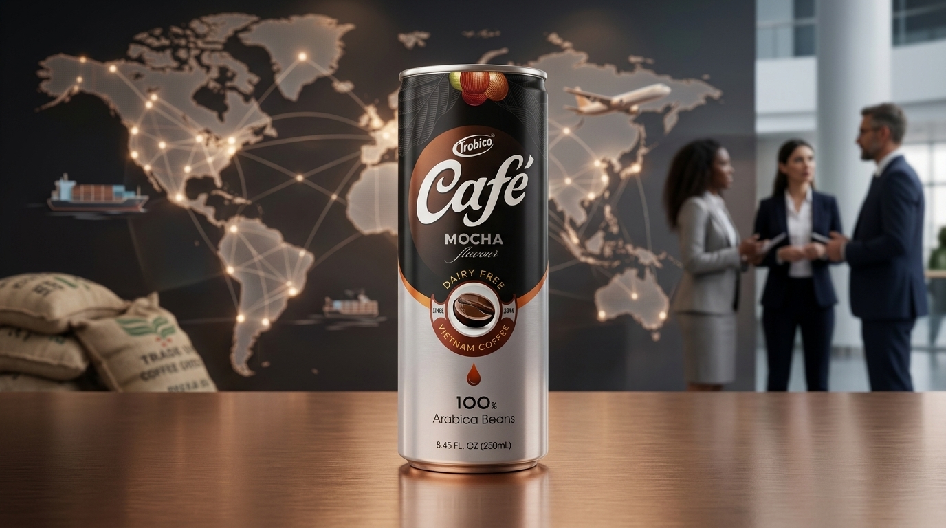 Ready-to-drink Mocha Arabica coffee in cans