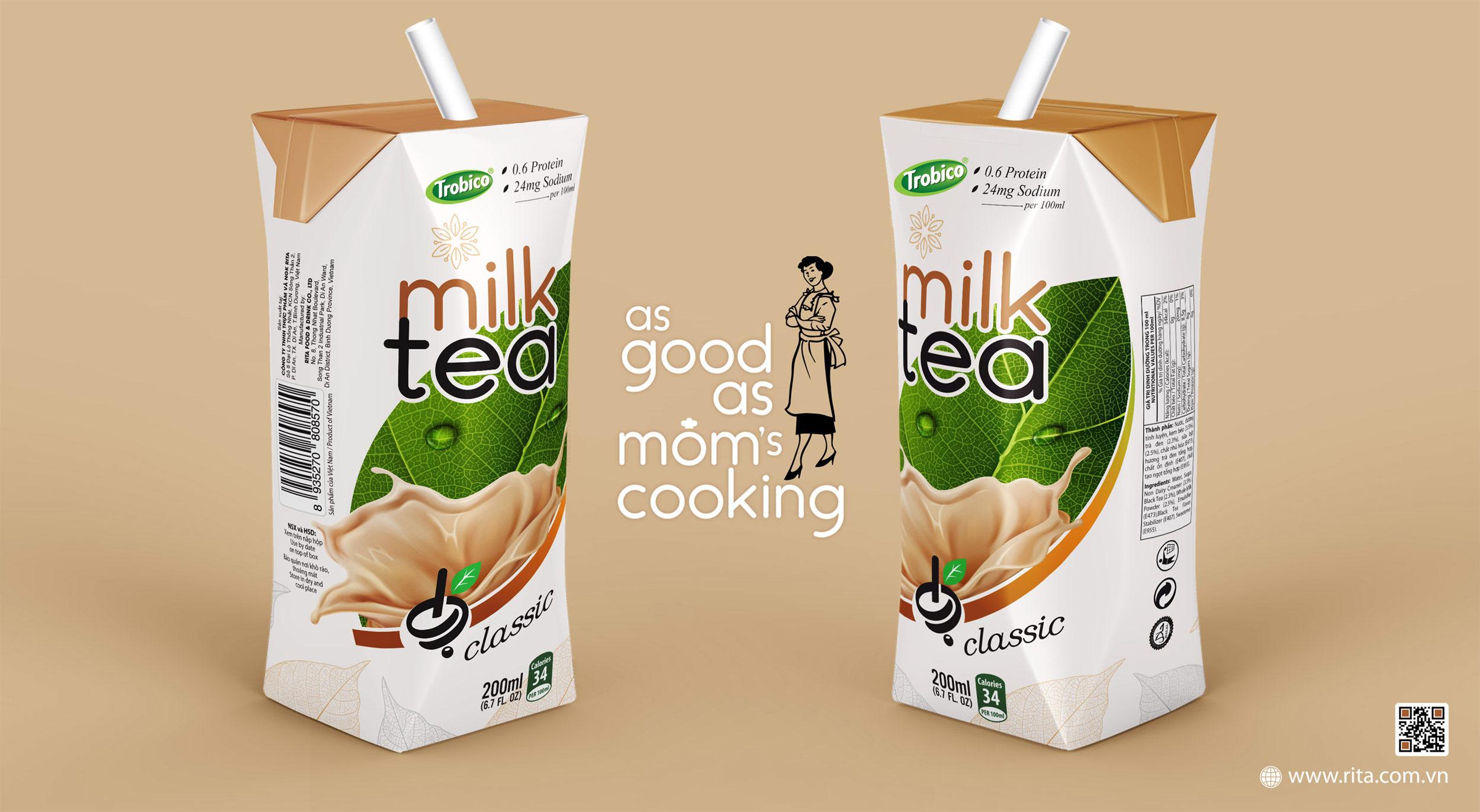 Trobico Milk Tea 200ml Aseptic pak Poster