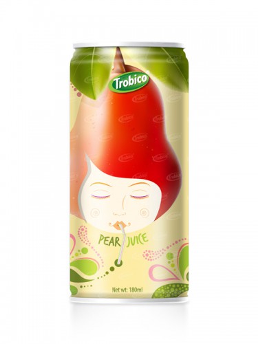 180ml Aluminum  can Natural Pear Fruit Juice Drink