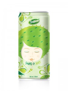 180ml Aluminum can Natural Soursop Fruit Juice Drink