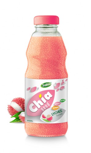 250ml Chia Seed Lychee Flavour Glass bottle - Beverage Manufacturer