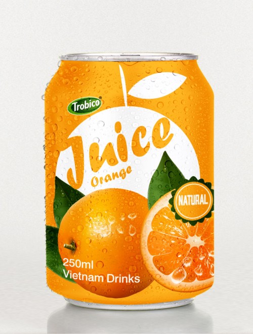 250ml Canned Natural Orange Fruit Juice