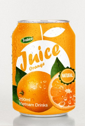 250ml Canned Natural Orange Fruit Juice