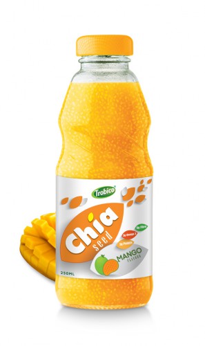 250ml Glass bottle Good Healthy mango Flavor Chia Seed