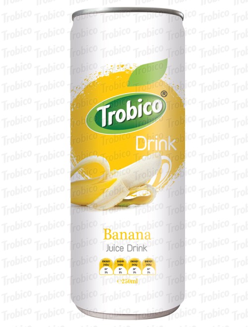 250ml alu can Natural Banana Juice Drink