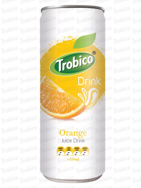 250ml alu can Natural Orange Juice Drink