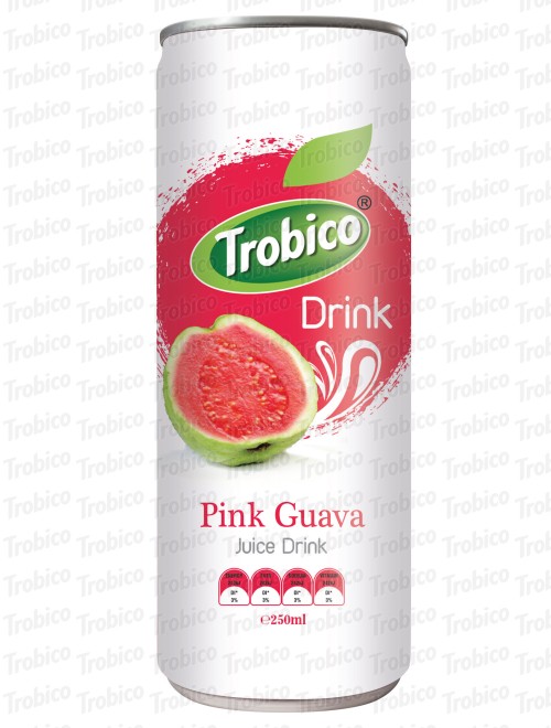 250ml alu can Natural Pink Guava Juice Drink