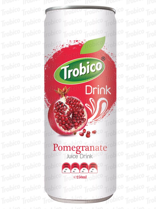250ml alu can Natural Pomegranate Juice Drink
