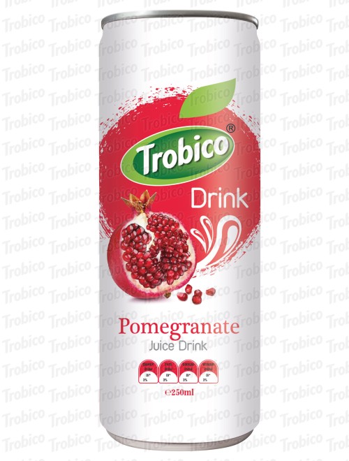 250ml alu can Natural Pomegranate Juice Drink