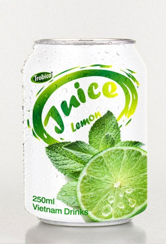 250ml short canned Narural 100% Lemon Fruit Juice