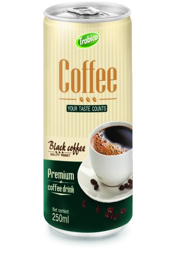 250mlcanned NaturalBlackCoffeeDrink