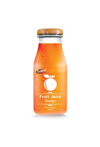 280ml glass bottle Natural 100% Orange Juice