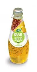 290ml Glass bottle Basil Seed with Pineapple Juice Flavor