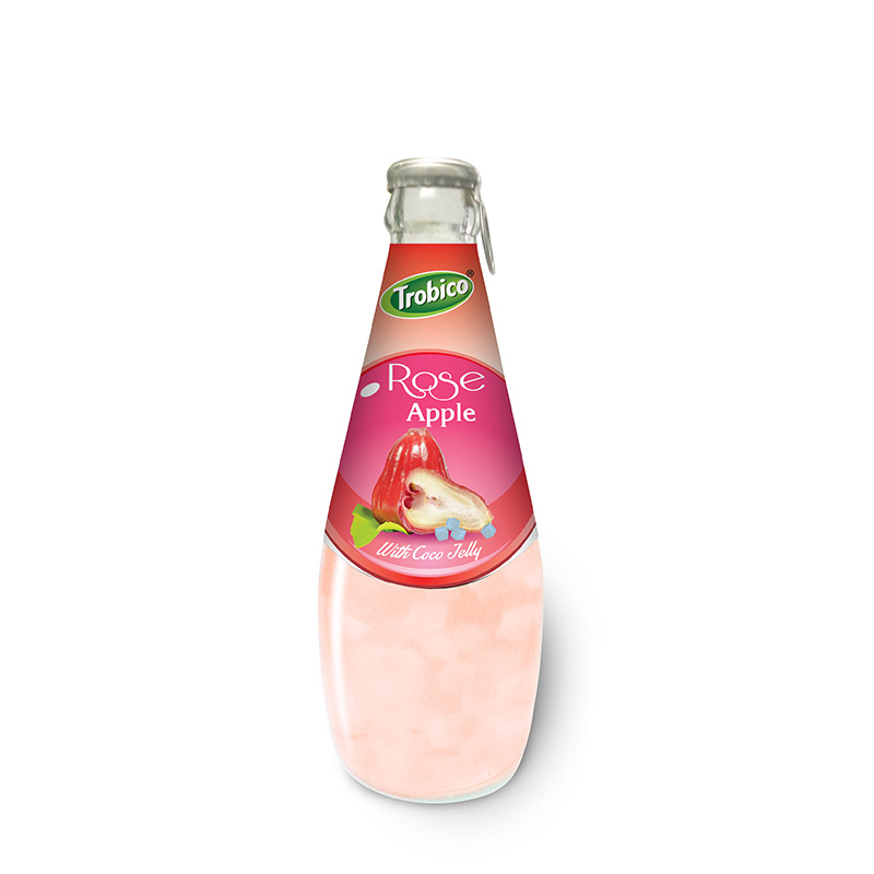 juice bottle apple jelly glass rose 290ml coco drink tweet