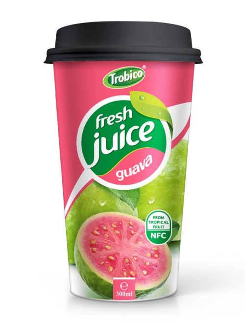 300ml PP Cup Fresh Guava Fruit Juice Drink