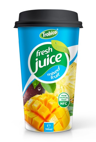 300ml PP Cup Fresh Mixed Fruit Juice Drink