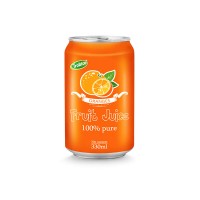 330ml Aluminum can 100 Pure Orange Fruit Juice