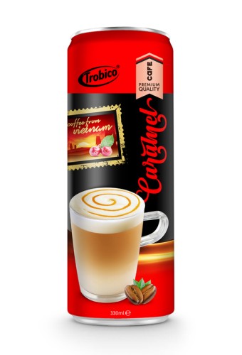 330ml Premium Quality Caramel Coffee Drink in can by Trobico Beverage Vietnam