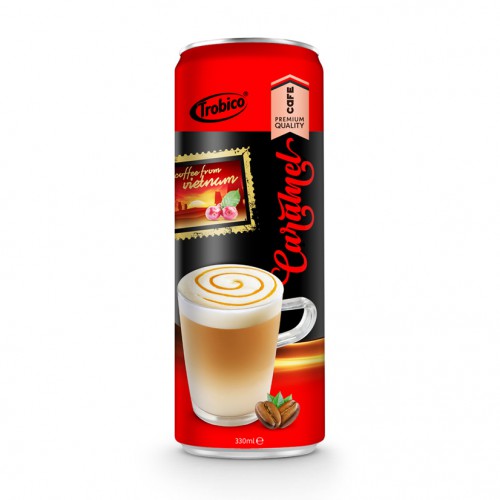 330ml Premium Quality Caramel Coffee Drink in can by Trobico Beverage Vietnam