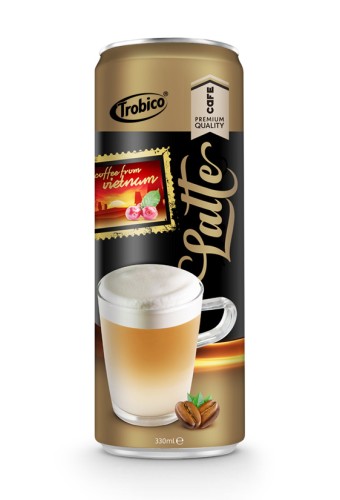 330ml Premium Quality Latte Coffee Drink in can by Trobico Beverage Vietnam