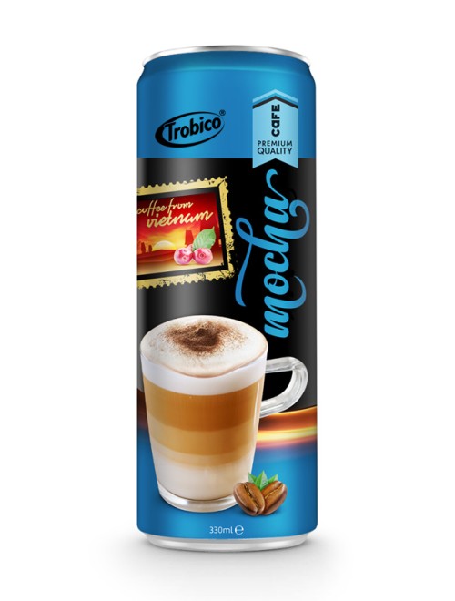330ml Premium Quality Mocha Coffee Drink in can by Trobico Beverage Vietnam