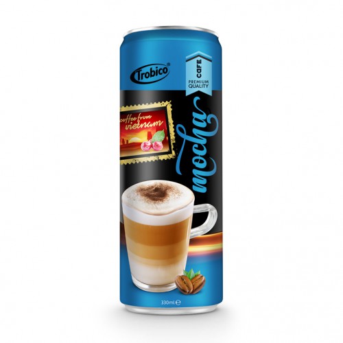 330ml Premium Quality Mocha Coffee Drink in can by Trobico Beverage Vietnam