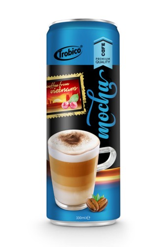 330ml Premium Quality Mocha Coffee Drink in can by Trobico Beverage Vietnam