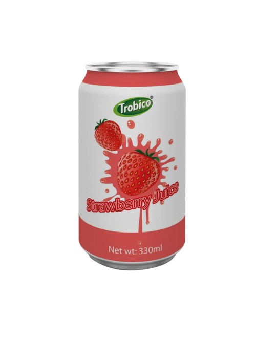 330ml alu can Strawberry Juice Drink 1