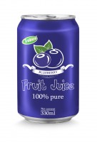 330ml aluminum can 100 pure bluebery juice