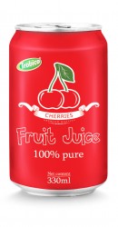 330ml aluminum can 100% pure cherry juice