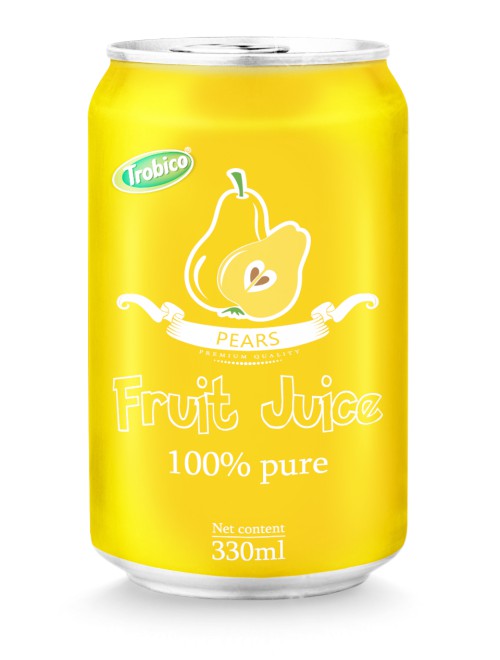 330ml aluminum can 100 pure pear juice