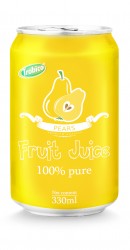 330ml aluminum can 100% pure pear juice