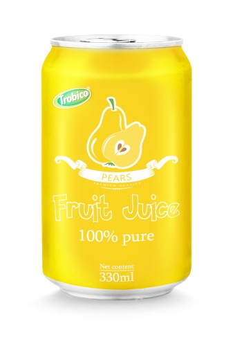 330ml aluminum can 100% pure pear juice
