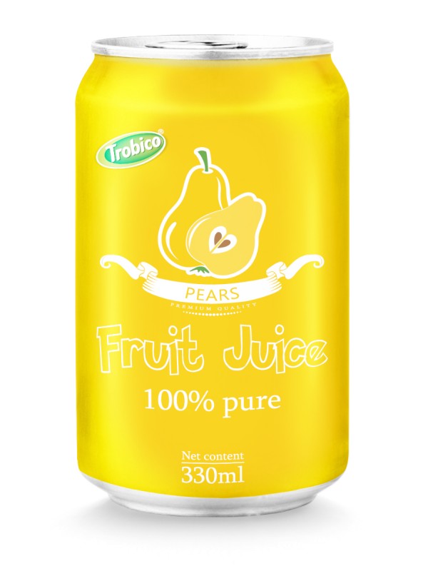 330ml aluminum can 100 pure pear juice