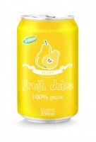 330ml aluminum can 100 pure pear juice
