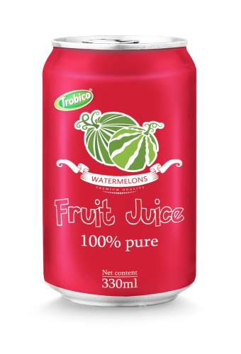 330ml aluminum can 100% pure watermelon juice