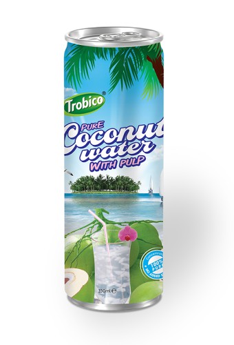 330ml sleek can coconut water with pulp
