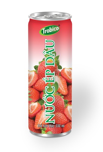 330ml alu sleek can Strawberry Juice Drink (Trobico brand or OEM)